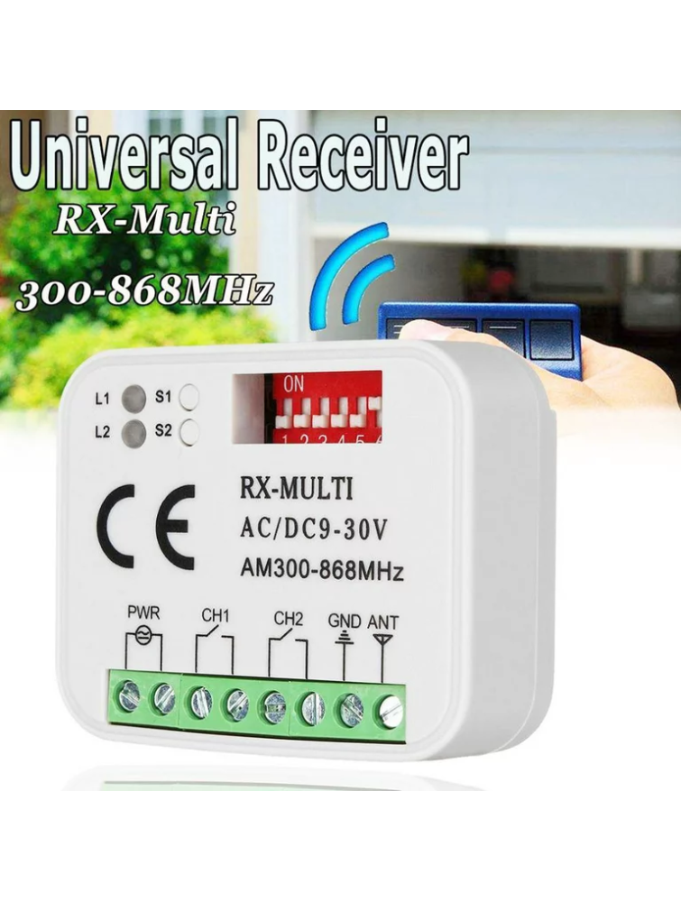 RECEPTOR MULTIFRECUENCIA 300-868 MHZ