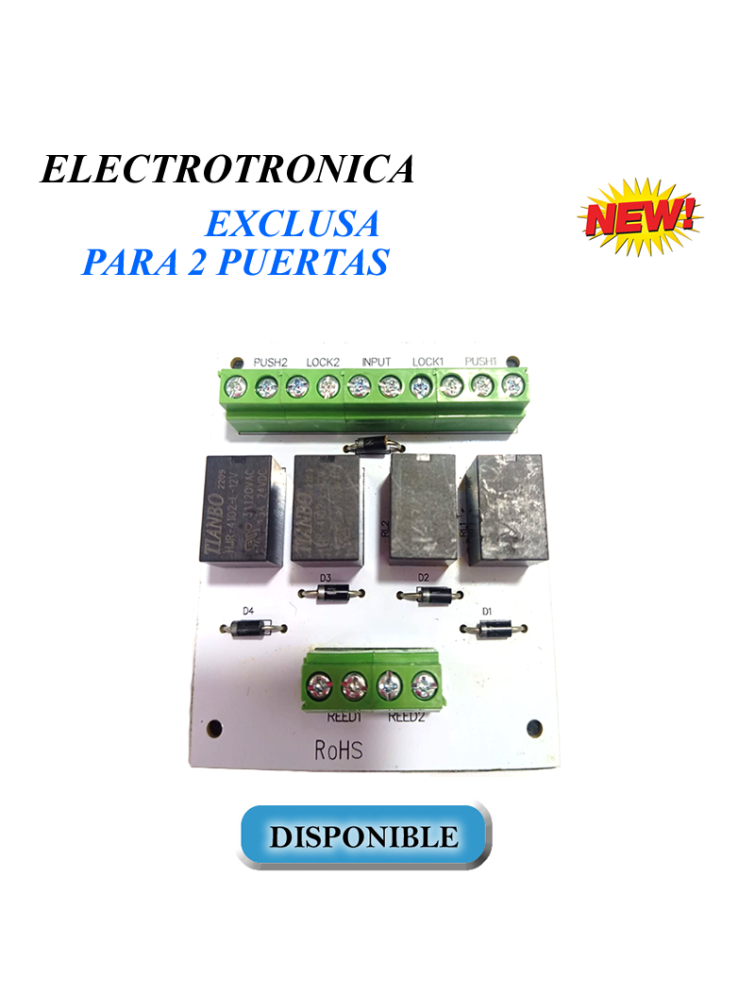 TARJETA DE EXCLUSA PARA 2 PUERTAS