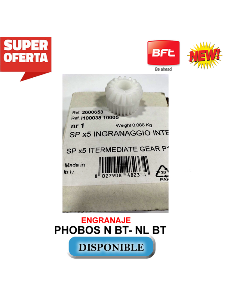 Bft Corona Engranaje Intermedio Phobos N Bt Nl Bt