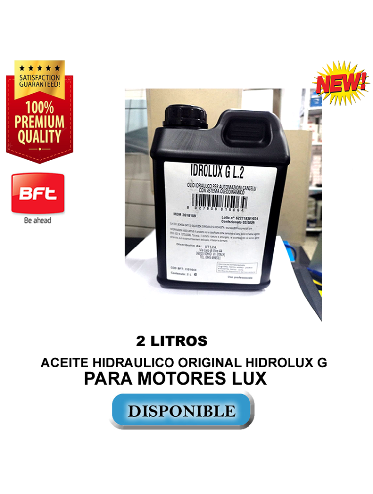 ACEITE HIDRAULICO HIDROLUX G   2 LITROS BFT