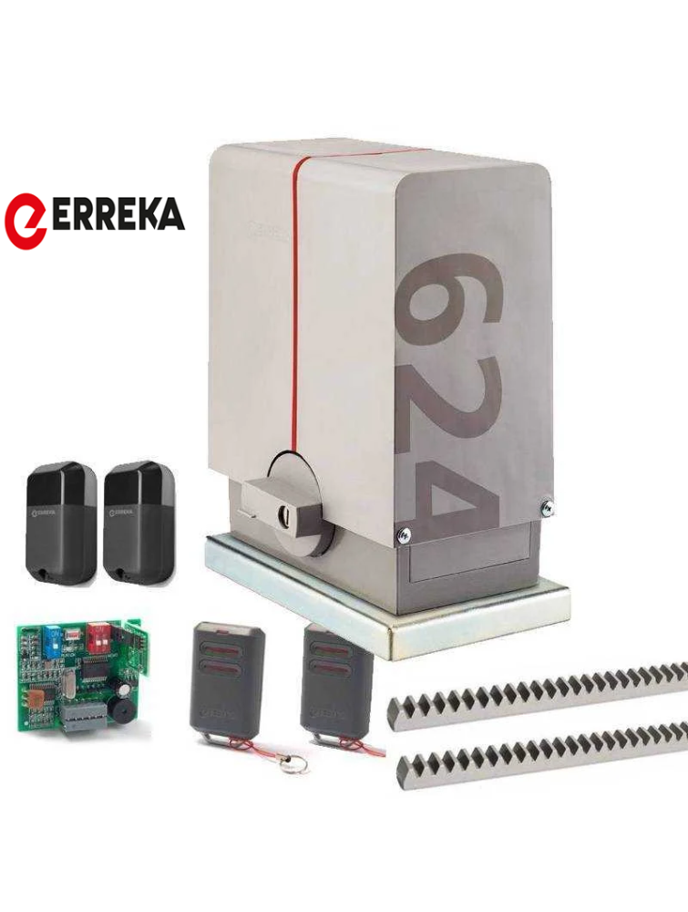 KIT DE MOTOR CORREDIZO MARCA ERREKA, MODELO LINCE 624 DE 600KG A 24 V,110V