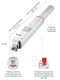 SET DE 2 MOTORES HIDRAULICOS BATIENTES MARCA ERREKA, MODELO VULCAN 33L
