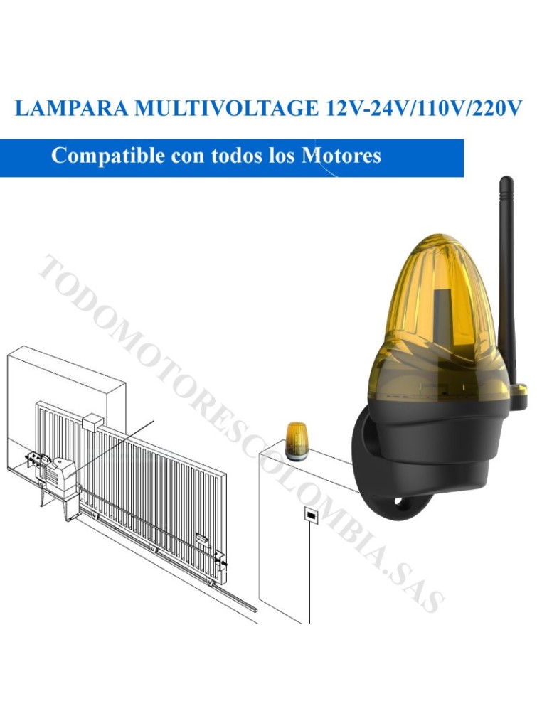Lampara HILAND multivoltage 12v a 220v DC/AC
