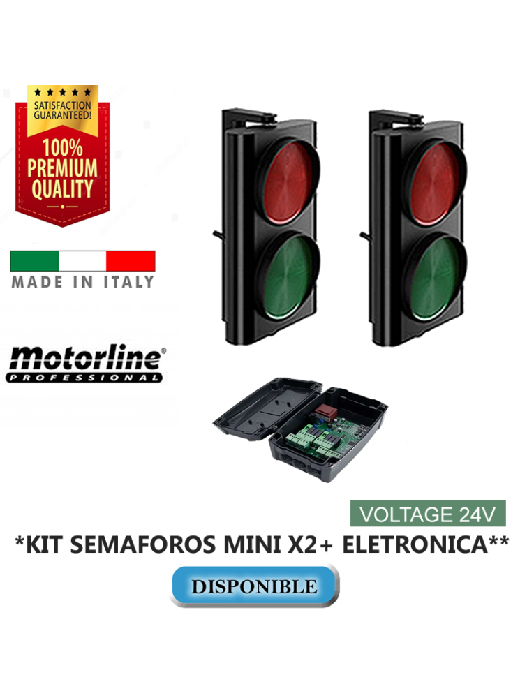 KIT X 2 MINI-SEMAFOROS 24V, INCLUYE  TARJETA DE CONTROL 24V