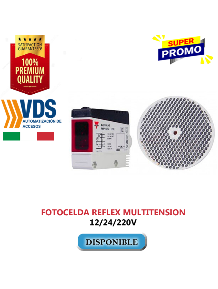 FOTOCELDAS REFLEX MULTITENSION 12V/24V/220V