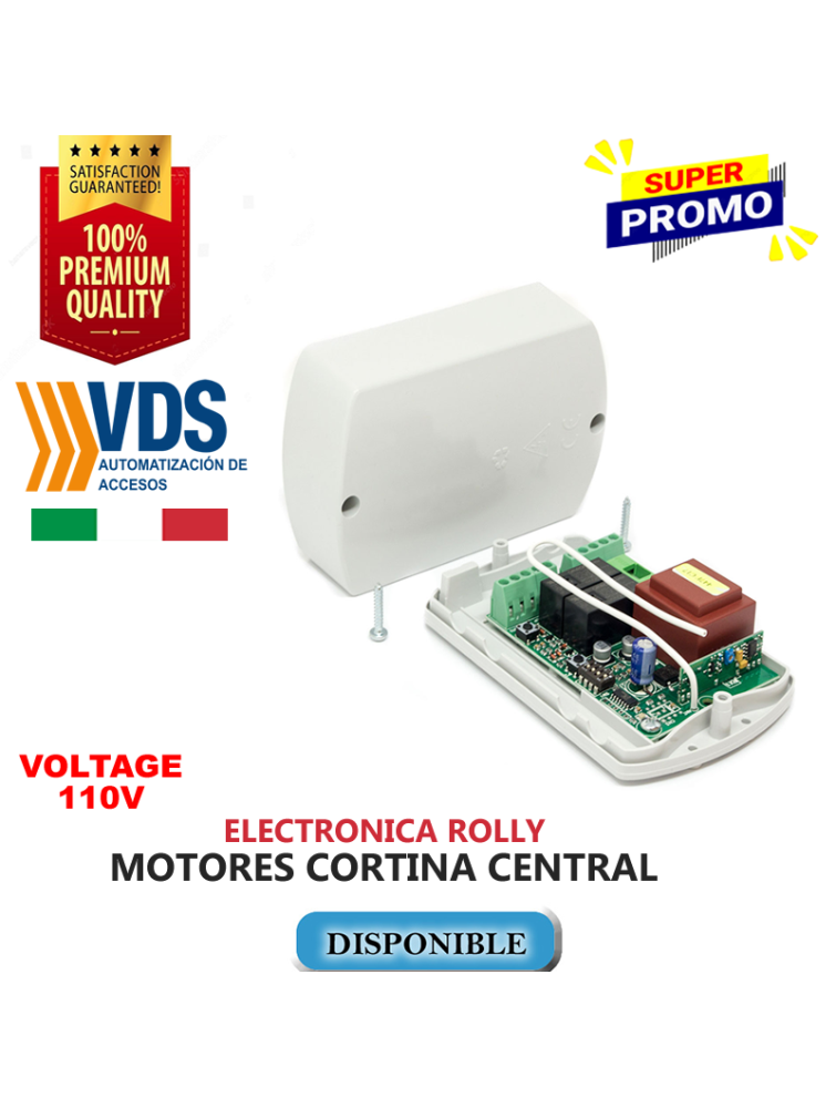ELECTRONICA ROLLY 110V PARA MOTORES CORTINA CENTRAL