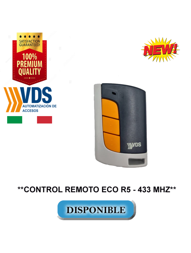 CONTROL REMOTO VDS ECO R5 433 MHZ