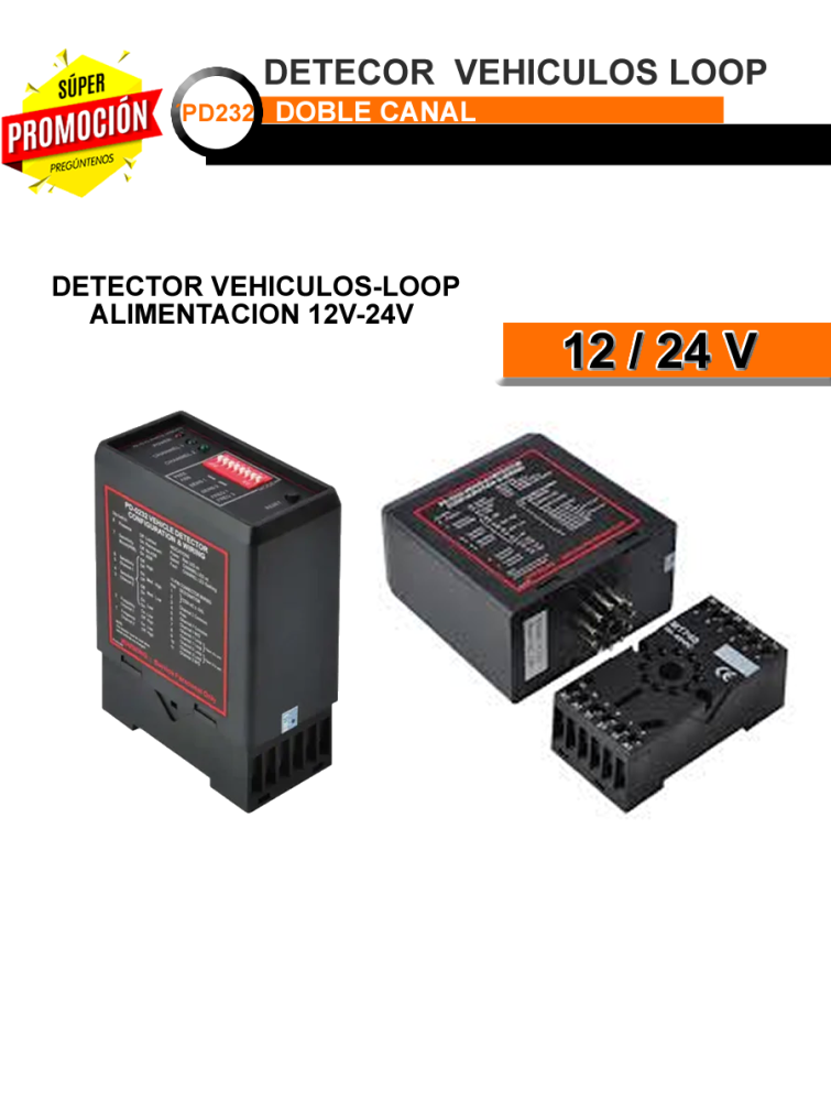 LOOP- DETECTOR DE CUERPOS METALICOS 12V-24V