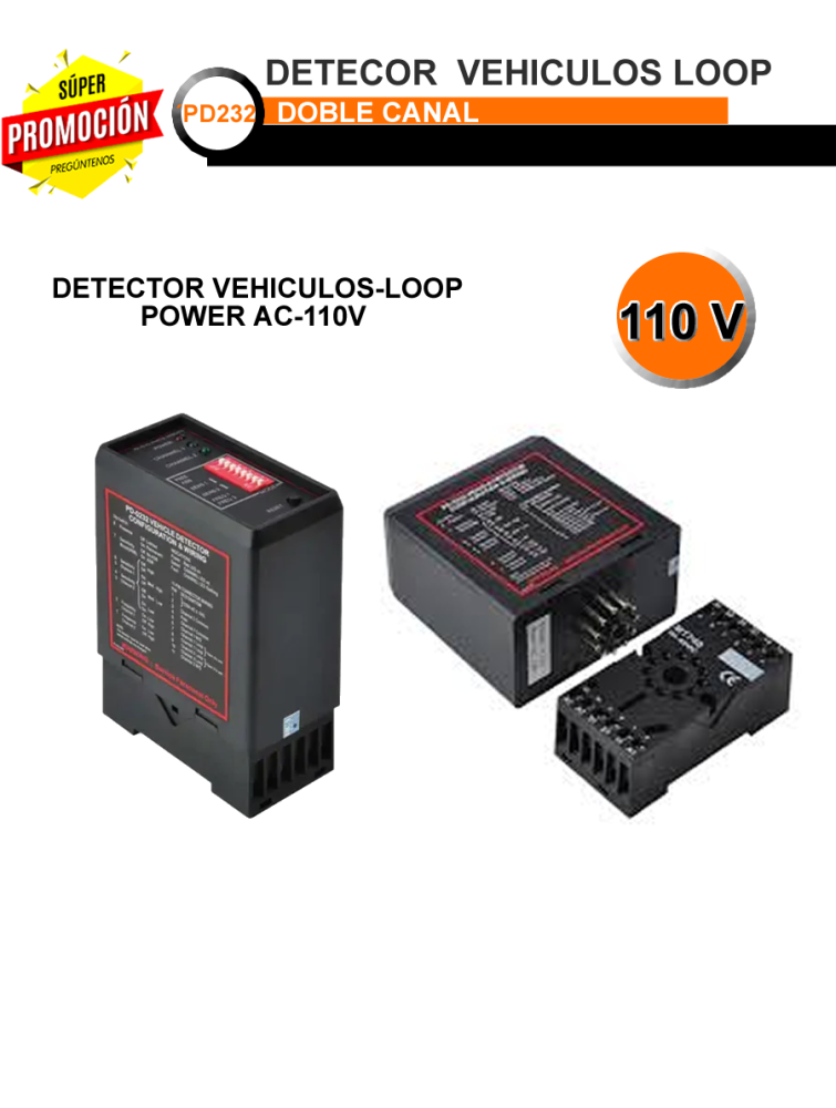 LOOP- DETECTOR DE CUERPOS METALICOS 110V