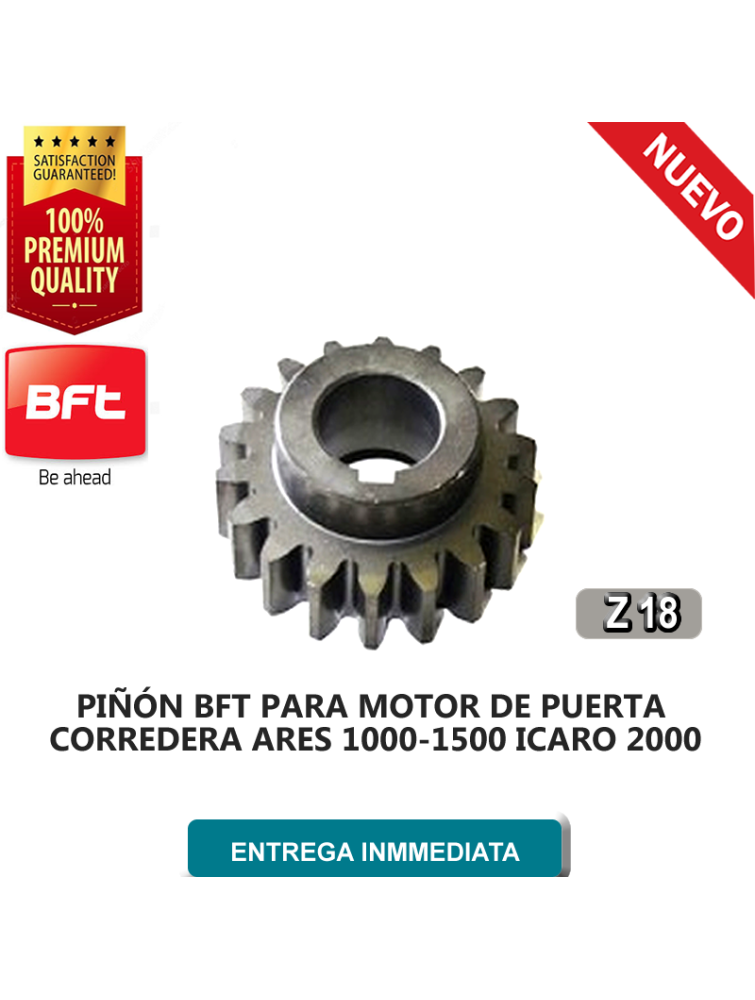 PIÑON PARA MOTOR CORREDIZO ICARO 2000KG, ARES 1000KG,1500KG, BFT
