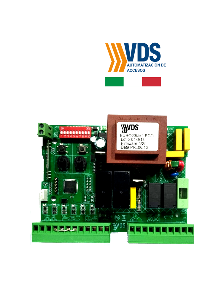 ELECTRONICA VDS ITALIANA EURO M1- 220V, BARRERA VEHICULAR- CORREDIZOS