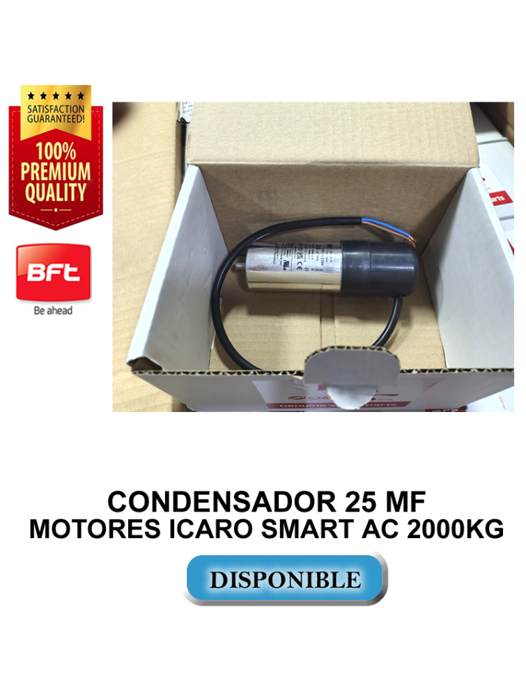 CONDENSADOR 25 MF MOTORES ICARO SMART AC 2000KG