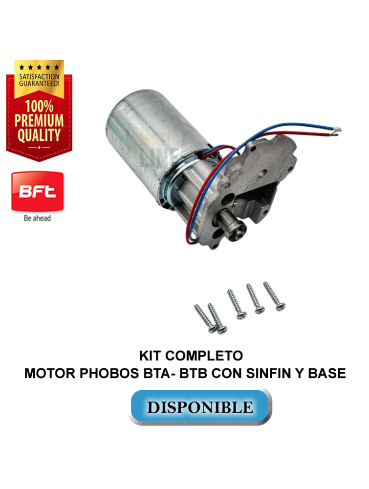 KIT COMPLETO  MOTOR PHOBOS BTA- BTB CON SINFIN Y BASE