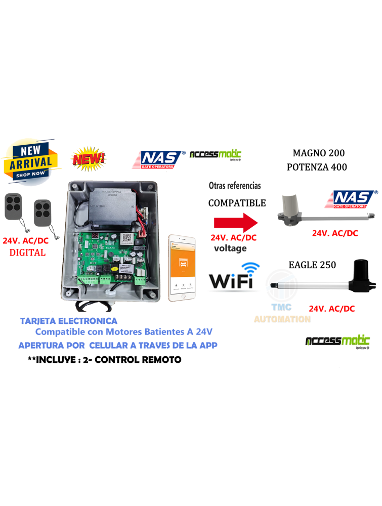 ELECTRONICA DIGITAL MOTORES BATIENTES 24V- EGA-18