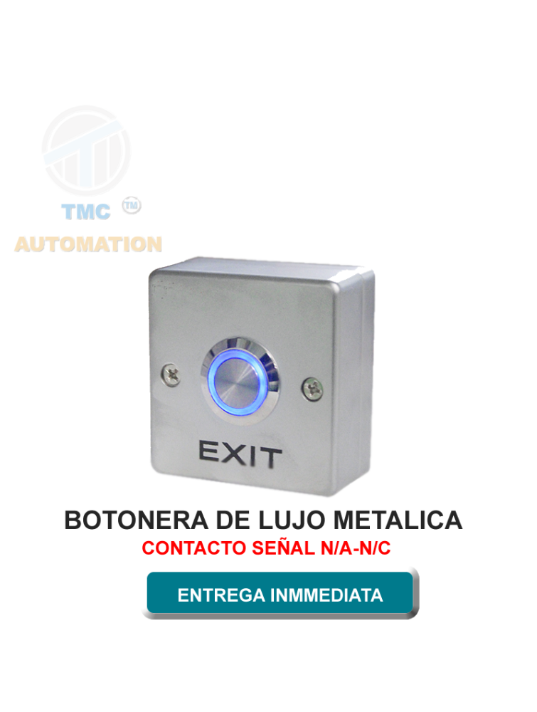 BOTONERA DE LUJO METALICA , CONTACTO N-A/N-C