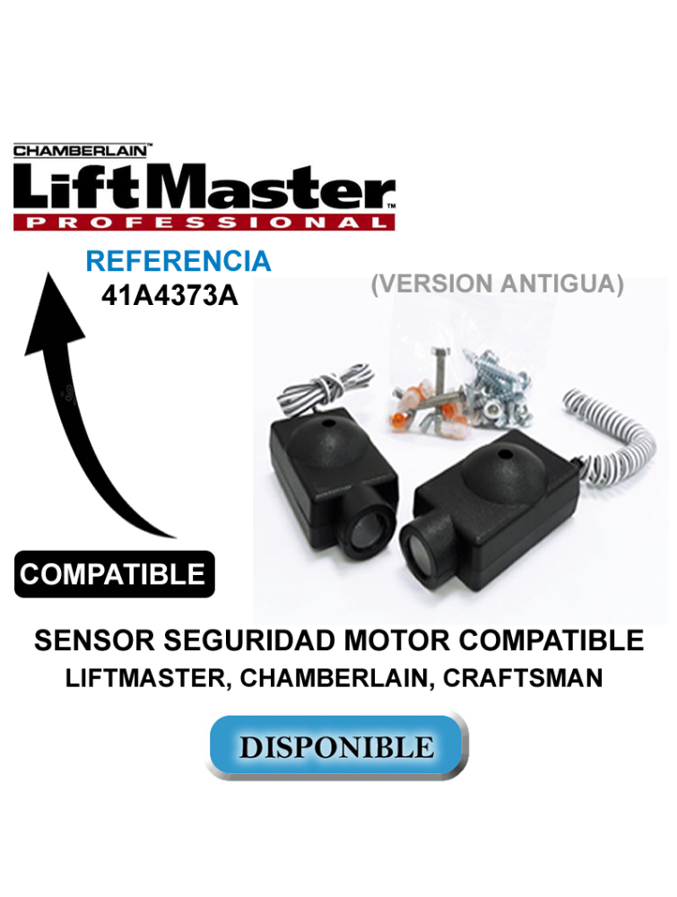 SENSOR SEGURIDAD COMPATIBLE LIFTMASTER, CHAMBERLAIN, CRAFTSMAN